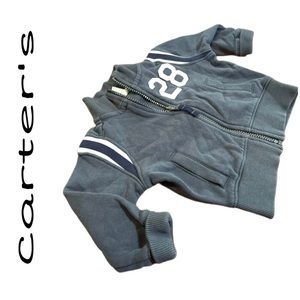 Carter’s Boys Gray Zipper Sweatshirt Jacket 6 Months